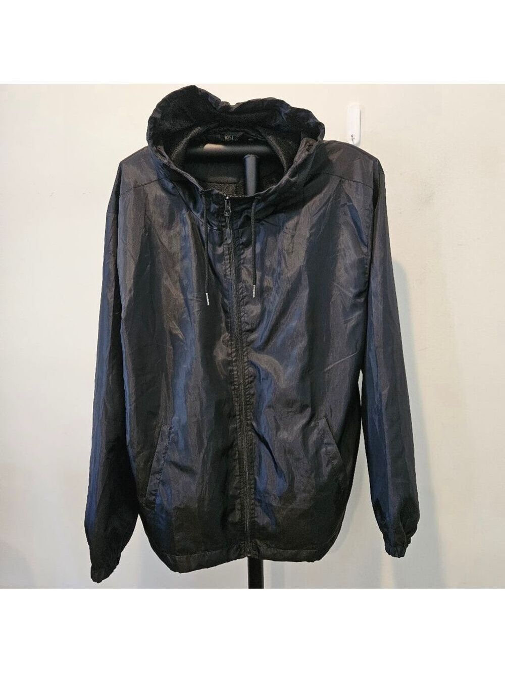 Men's Haband Vintage Black Windbreaker Jacket Size XL
